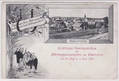 69169 Ak 50jähriges Vereinsjubiläum des Männergesangvereins zu Obercrinitz 1912