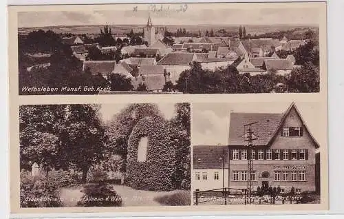 59258 Mehrbild Ak Welbsleben Mansfelder Gebirgskreis Gasthaus usw. 1940