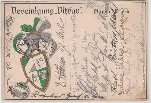 905542 Studentika Ak Plauewn i.V. "Vereinigung Viruv!" 1932