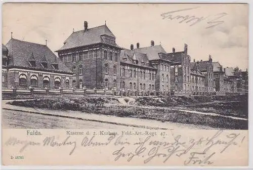 901808 Ak Fulda Kaserne des 2.Kurhess. Feld.-Artillerie Regiment 47 1905