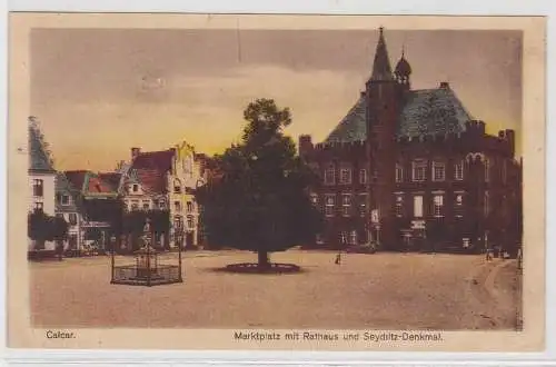 97434 Ak Calcar - Marktplatz mit Rathaus und Seydlitz-Denkmal 1905