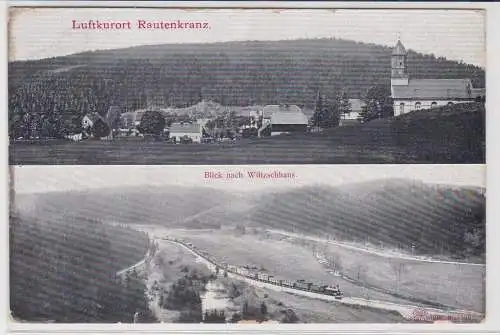 99736 Mehrbild AK Luftkurort Rautenkranz - Blick nach Wiltzschhaus 1907