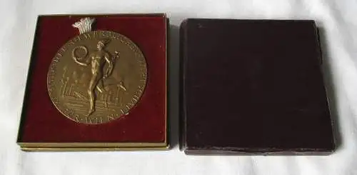 Bronze Plakette Kammer der gewerblichen Wirtschaft für Wien 1953 im Etui(129576)