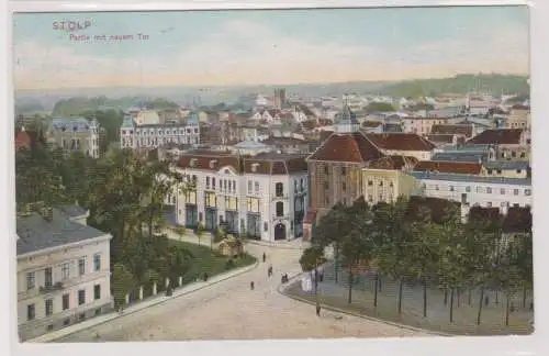 54851 Ak Stolp Słupsk in Pommern Partie mit neuem Tor 1906