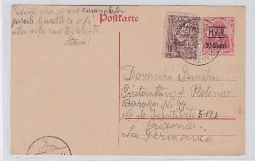 908370 Ganzsachen Postkarte Militärverwaltung in Rumänien M.V.i.R. Mi P 1 + 2