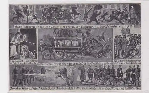 906725 Künstler AK Die Löwenjagd in Leipzig am 19. Oktober 1913