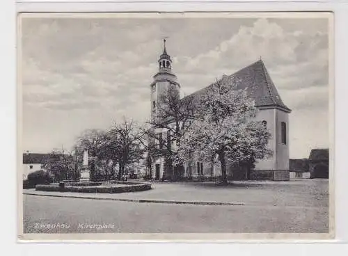 71981 Ak Zwenkau Kirchplatz um 1930