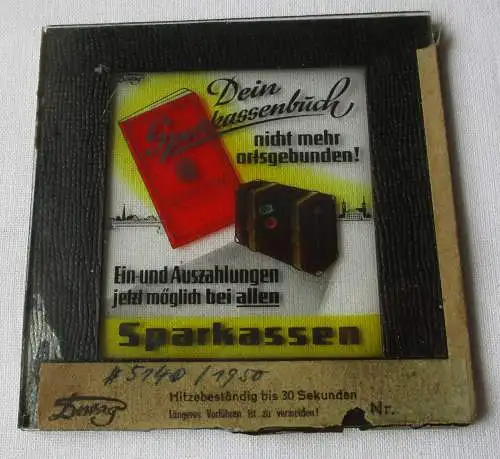 DEWAG Werbung Fotoplatte Dein Sparkassenbuch nicht mehr ortsgebunden (112697)