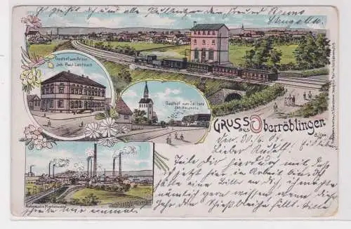 905455 Bergbau Ak Lithographie Gruß aus Oberröblingen 1904