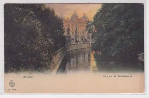 09604 Ak Leipzig Blick von der Schloßbrücke 1911