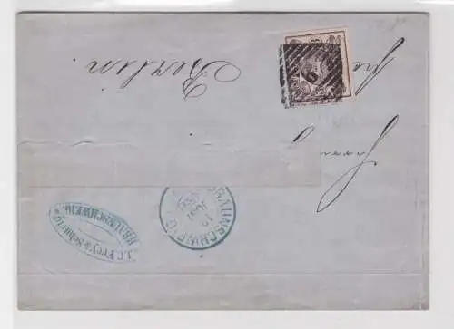 906850 Brief AD Braunschweig Mi 8 Nummernstempel 9 nach Berlin 1858