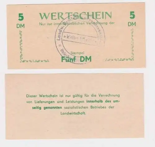 5 Mark Wertschein DDR für LPG Geld LPG "Walter Ulbricht" Halenbeck (165455)