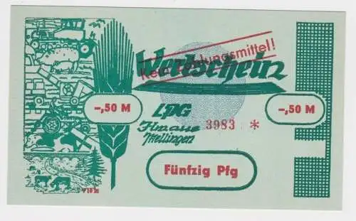 Banknote 0,50 Mark DDR LPG Geld Ilmaue Mellingen  (165571)