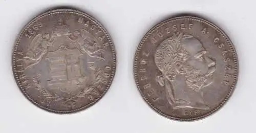 1 Gulden Forint Silber Münze Österreich Ungarn Franz Joseph I. 1869 GYF (146885)