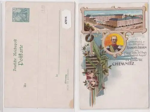 47614 AK Chemnitz 1901 - 200jähriges Regiments-Jubiläum Inf.-Regts. Nr. 104