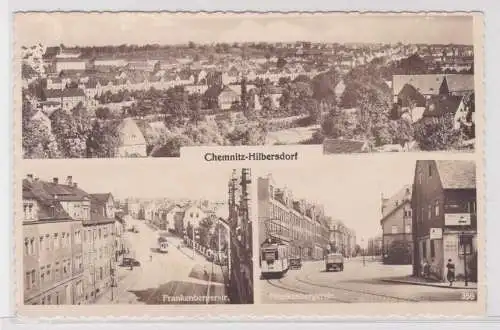 902299 AK Chemnitz-Hilbersdorf - Frankenbergerstraße, Straßenansicht 1942