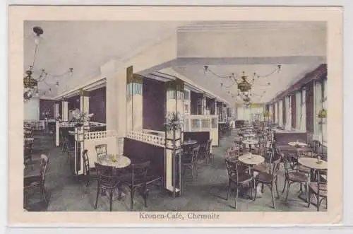 67534 Feldpost AK Chemnitz - Kronen-Café, Int. Konzert-Haus 1915