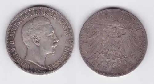 5 Mark Silbermünze Preussen Wilhelm II 1899 A Jäger 104  (132180)