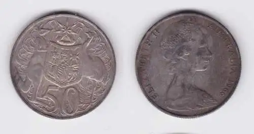 50 Cents Silber Münze Australien 1966 vz (134882)