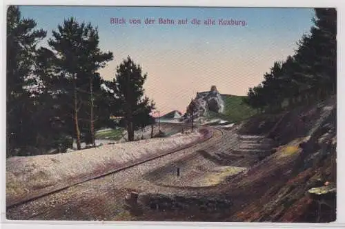 906014 AK Blick von der Bahn auf die alte Kuxburg Offizielle Ansichtskarte Nr. 7