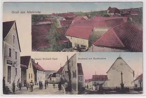 49984 Mehrbild Ak Gruß aus Altenroda Kaufmann, Denkmal usw. um 1910