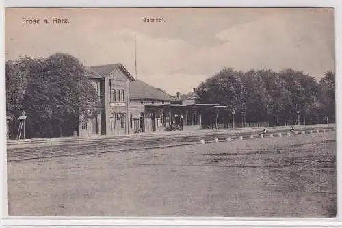 48587 Ak Frose am Harz Bahnhof 1917
