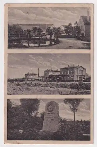 46514 Mehrbild Ak Großbothen Bahnhof, Denkmal, Dorfteich 1932