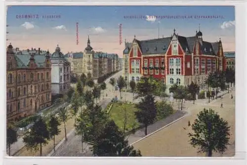 905009 Ak Chemnitz - Kaiserliche Oberpostdirektion am Stephansplatz 1915