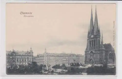904591 Ak Chemnitz - Körnerplatz mit St. Markuskirche um 1900