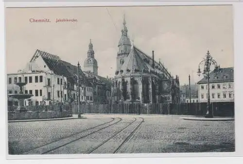 904487 Ak Chemnitz - Partie an Jakobikirche um 1920