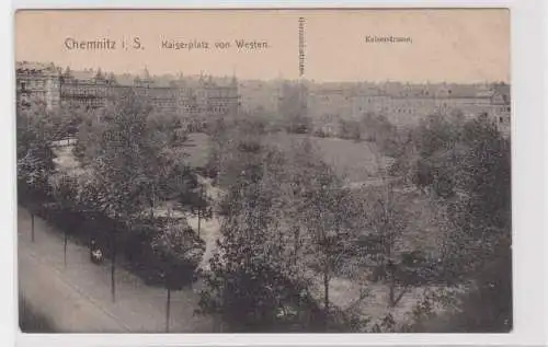906358 Feldpost Ak Chemnitz i. Sachsen - Kaiserplatz vom Westen 1913