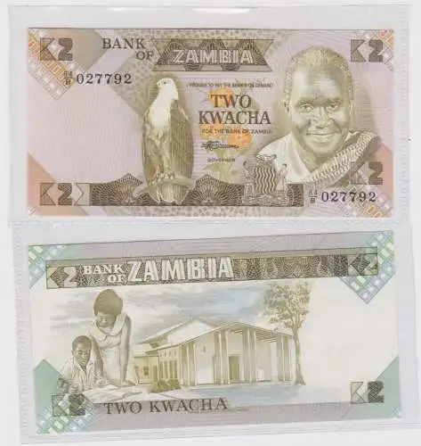 2 Kwacha Banknote Zambia Sambia kassenfrisch (165701)