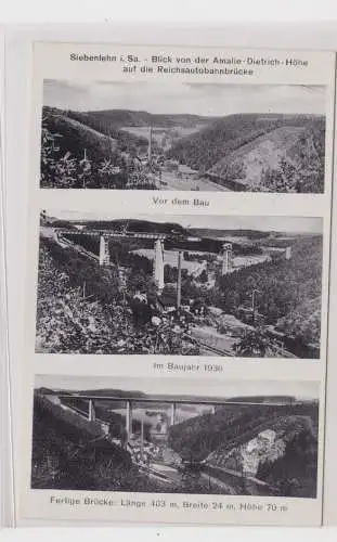 904431 Mehrbild Ak Siebenlehn i. Sachsen Reichsautobahnbrücke um 1940