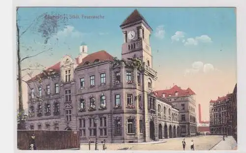904453 Ak Chemnitz - Partie an der städtischen Feuerwache 1914