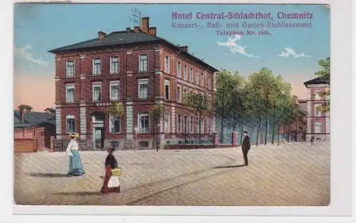 904490 Ak Chemnitz - Hotel Central-Schlachthof, Konzert- & Gartenetablissement