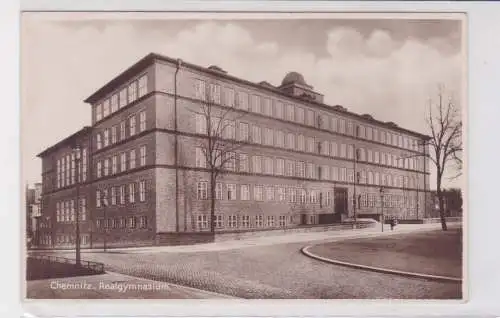 904578 Ak Chemnitz - Partie am Realgymnasium um 1930