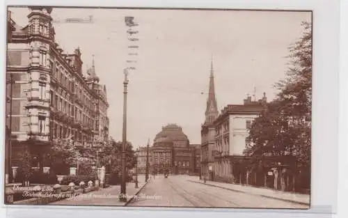 904565 Ak Chemnitz - Bahnhofstraße mit Blick nach dem neuen Theater 1926