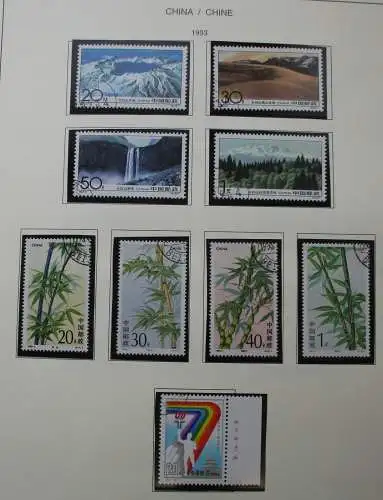 hübsche VR China Briefmarken Sammlung etwa 1991 bis 2000 gestempelt (110194)