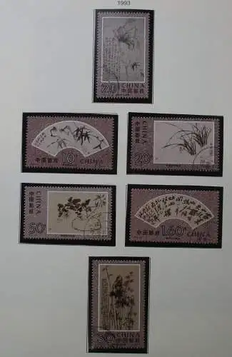 hübsche VR China Briefmarken Sammlung etwa 1991 bis 2000 gestempelt (110194)