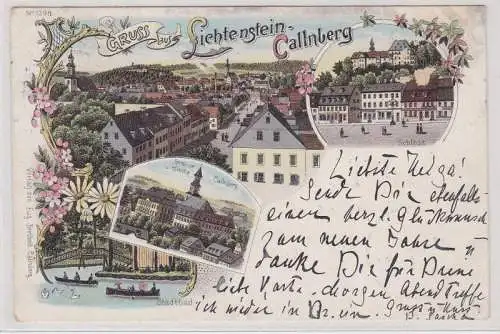 904271 Ak Lithographie Gruß aus Lichtenstein Callnberg 1901