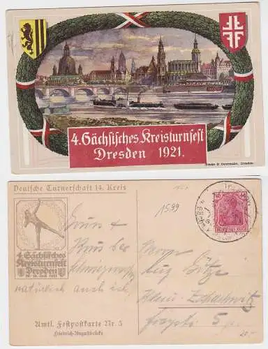 96076 Ak 4.Sächsisches Kreisturnfest Dresden 1921