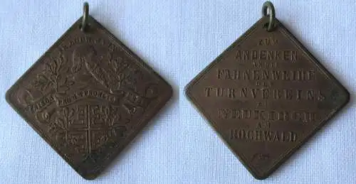 Bronze Klippe Fahnenweihe des Turnvereins Neukirch am Hochwald um 1900 (165511)