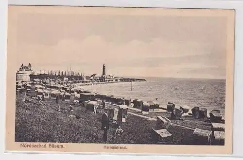 28628 Ak Nordseebad Büsum - Herrenstrand mit zahlreichen Strandkörben