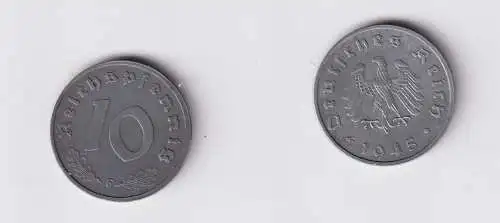 10 Reichspfennig Zink Münze 3.Reich 1945 F Jäger 375 f.vz (165547)