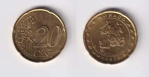 20 Cent Messing Münze Monaco 2002 Siegel der Fürstenfamilie Grimaldi (165539)