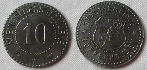 10 Pfennig Eisen Notgeld Münzen Stadtgemeinde Zuffenhausen  (158645)