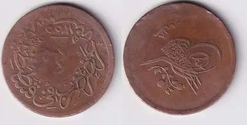 40 Para Bronze Münze Türkei AH1255/18 (160966)