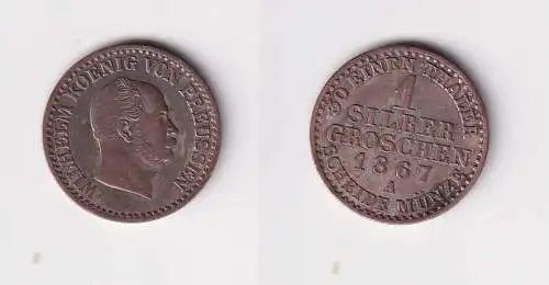 1 Silbergroschen Münze Preussen Wilhelm I. 1867 A ss (150056)