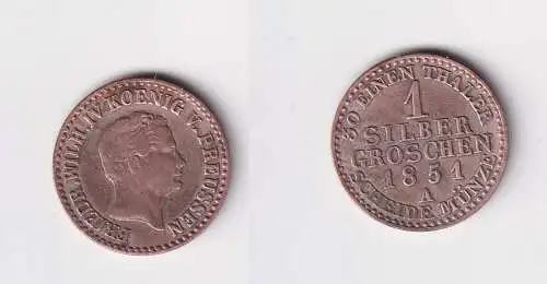 1 Silbergroschen Münze Preussen Wilhelm IV. 1851 A ss (157895)