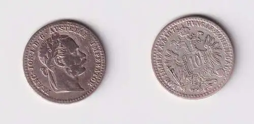 10 Kreuzer Silber Münze Österreich 1872 ss (147184)